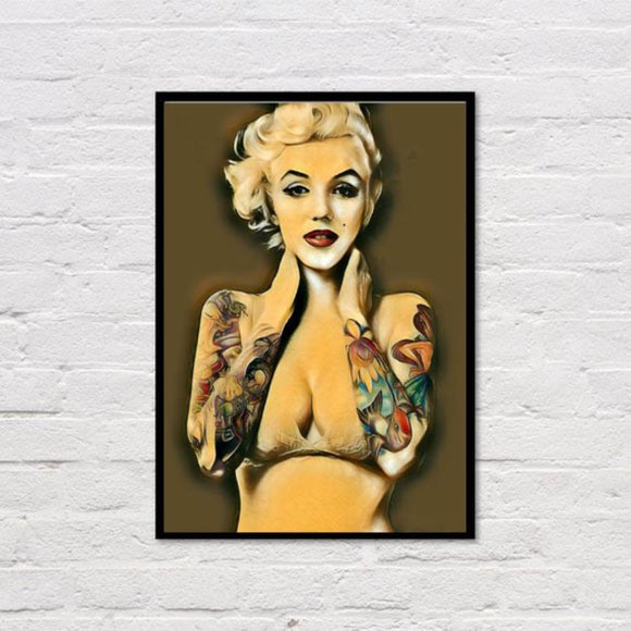 Original Marilyn Monroe Tattoo Picture - Picture 1 of 2